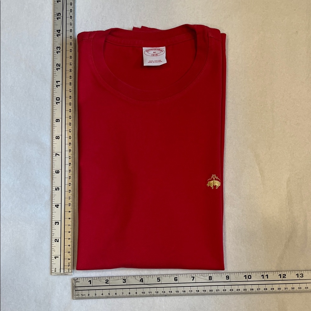 Brooks Brothers Red T-Shirt with Logo - Men's Size Medium